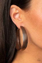 Load image into Gallery viewer, Desert Wanderings - Copper Hoop Earrings Paparazzi Accessories