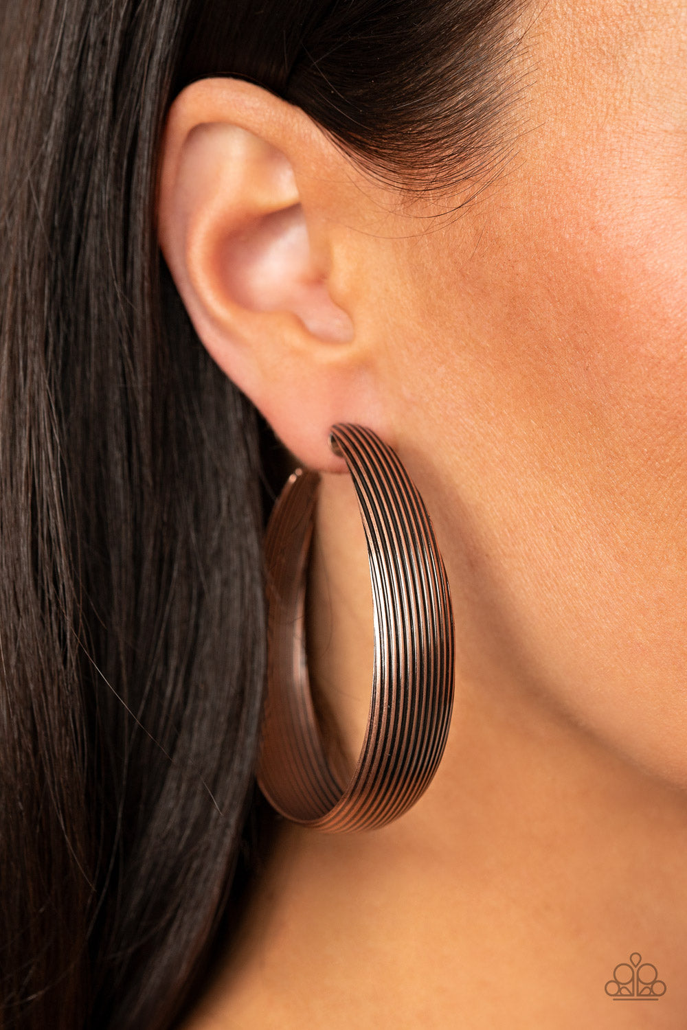 Desert Wanderings - Copper Hoop Earrings Paparazzi Accessories
