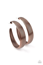 Load image into Gallery viewer, Desert Wanderings - Copper Hoop Earrings Paparazzi Accessories