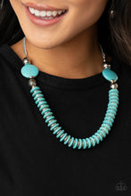 Load image into Gallery viewer, Desert Revival - Blue Stone Necklace Paparazzi Accessories