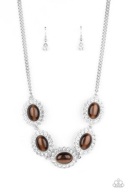 A DIVA-ttitude Adjustment - Brown Necklace Paparazzi Accessories