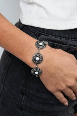 Mojave Mandalas - White Bracelet Paparazzi Accessories