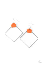 Load image into Gallery viewer, Friends of a LEATHER - Orange Earrings Paparazzi Accessories