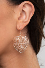 Load image into Gallery viewer, Let Your Heart Grow - Rose Gold Earrings Paparazzi Accessories