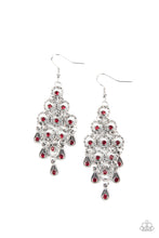 Load image into Gallery viewer, Chandelier Cameo - Red Rhinestone Earrings Paparazzi Accessories