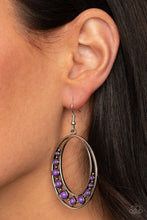 Load image into Gallery viewer, Crescent Cove - Purple Earrings Paparazzi Accessories