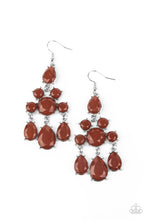 Load image into Gallery viewer, Afterglow Glamour - Brown Earrings Paparazzi Accessories