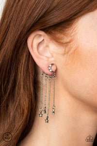 jacket,patriotic,post,rhinestones,stars,white,Cosmic Goddess - White Earrings