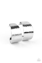 Load image into Gallery viewer, Flatten The Curve - Silver Hoop Earring Paparazzi Accessories