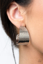 Load image into Gallery viewer, Flatten The Curve - Silver Hoop Earring Paparazzi Accessories