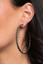 Load image into Gallery viewer, Infinite Twist - Black Earrings Paparazzi Accessories
