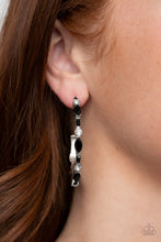 Load image into Gallery viewer, There Goes The Neighborhood - Black Earring Paparazzi Accessories