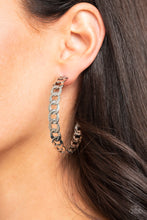 Load image into Gallery viewer, Climate CHAINge - Silver Hoop Earrings Paparazzi Accessories