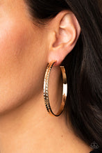 Load image into Gallery viewer, TREAD All About It - Gold Hoop Earrings Paparazzi Accessories