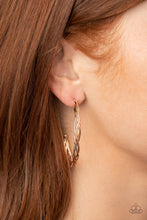 Load image into Gallery viewer, Twisted Tango - Rose Gold Earrings Paparazzi Accessories