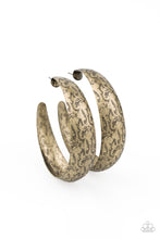 Load image into Gallery viewer, Sahara Sandstorm - Brass Hoop Earrings Paparazzi Accessories