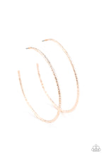 Load image into Gallery viewer, Inclined To Entwine - Rose Gold Hoop Earrings Paparazzi Accessories