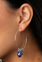 Load image into Gallery viewer, Dazzling Downpour - Blue Earrings Paparazzi Accessories