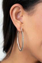 Load image into Gallery viewer, Marquee Magic - White Earrings Paparazzi Accessories