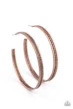 Load image into Gallery viewer, Midtown Marvel - Copper Hoop Earrings Paparazzi Accessories