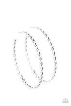 Load image into Gallery viewer, Infinite Twist - Silver Hoop Earrings Paparazzi Accessories