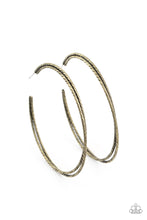 Load image into Gallery viewer, Curved Couture - Brass Hoop Earrings Paparazzi Accessories