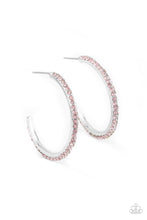 Load image into Gallery viewer, Dont Think Twice - Pink Hoop Earrings Paparazzi Accessories