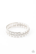 Load image into Gallery viewer, Starry Strut - White Pearl Coil Bracelet Paparazzi Accessories
