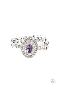 Dainty Back,purple,rhinestones,Skinny Back,Wide Back,I Said Yes - Purple Ring