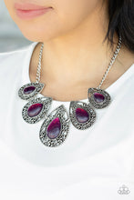Load image into Gallery viewer, Opal Auras - Purple Necklace Paparazzi Accessories