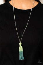 Load image into Gallery viewer, Totally Tasseled - Green Macrame Necklace Paparazzi Accessories