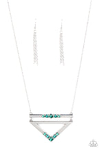 Load image into Gallery viewer, Triangulated Twinkle - Green Necklace Paparazzi Accessories