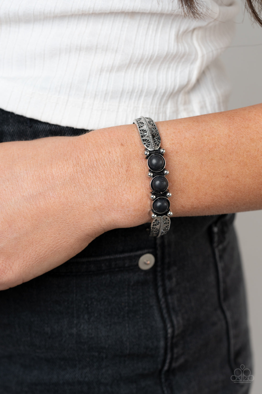 Mojave Glyphs - Black Bracelet Paparazzi Accessories