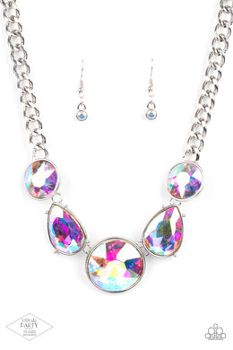 All The Worlds My Stage - Multi Rhinestone Necklace Paparazzi Accessories