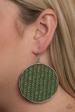 Load image into Gallery viewer, Wonderfully Woven - Green Earrings Paparazzi Accessories