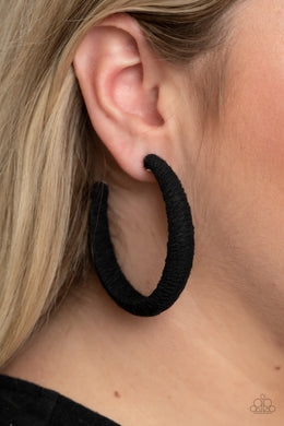 TWINE and Dine - Black Earring Paparazzi Accessories