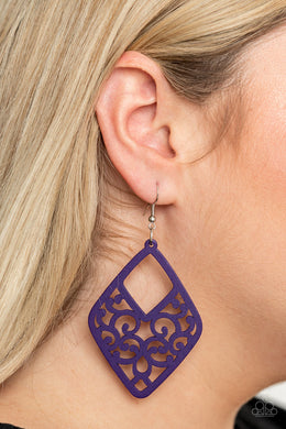 VINE For The Taking - Purple Earrings Paparazzi Accessories