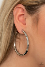 Load image into Gallery viewer, Curve Ball - Silver Earrings Paparazzi Accessories
