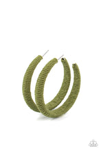 Load image into Gallery viewer, TWINE and Dine - Green Hoop Earrings Paparazzi Accessories