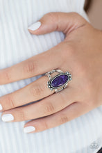 Load image into Gallery viewer, Psychedelic Deserts - Purple Ring Paparazzi Accessories
