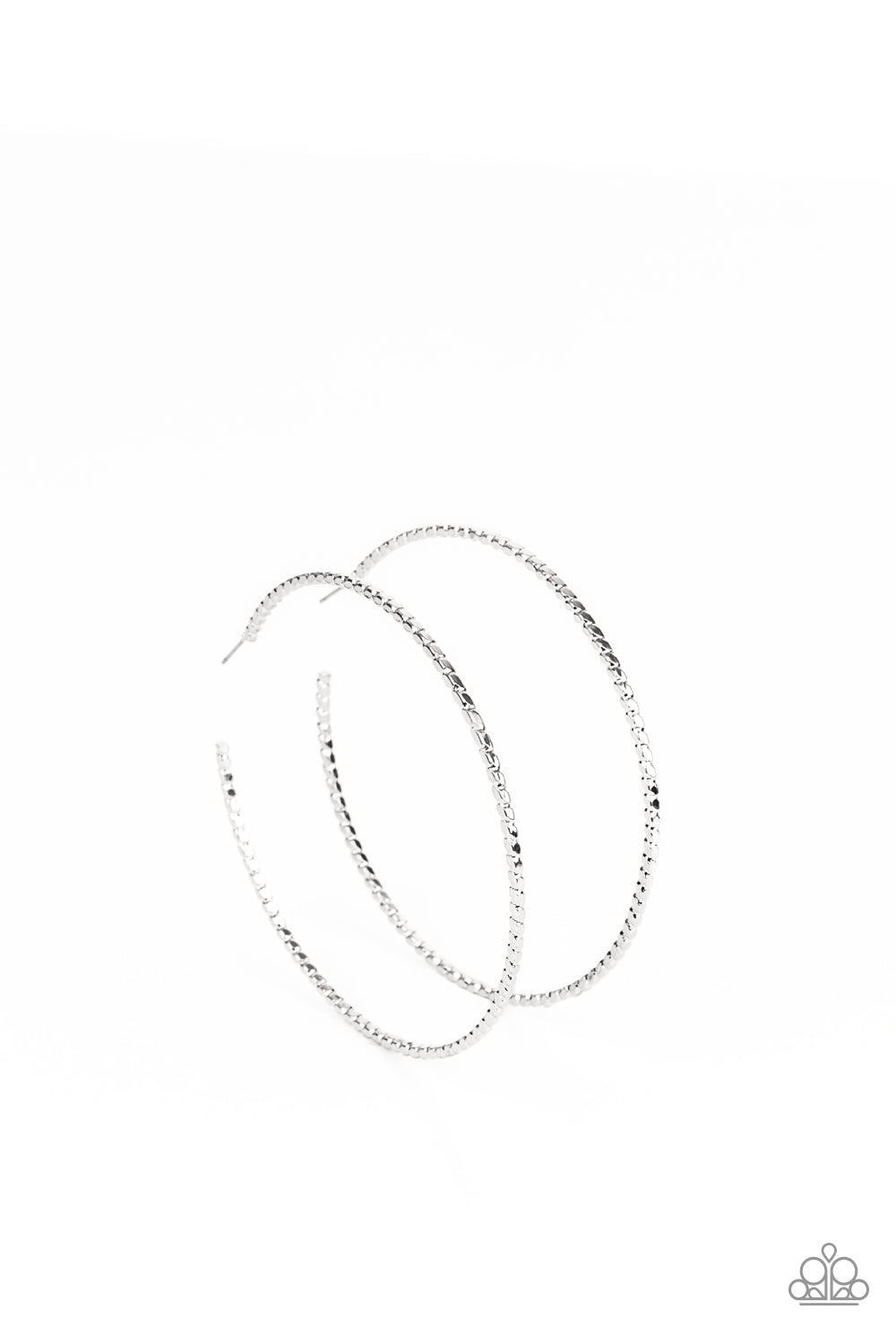 Pump Up The Volume - Silver Earrings Paparazzi Accessories