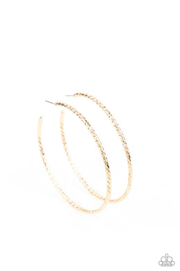Voluptuous Volume - Gold Earrings Paparazzi Accessories