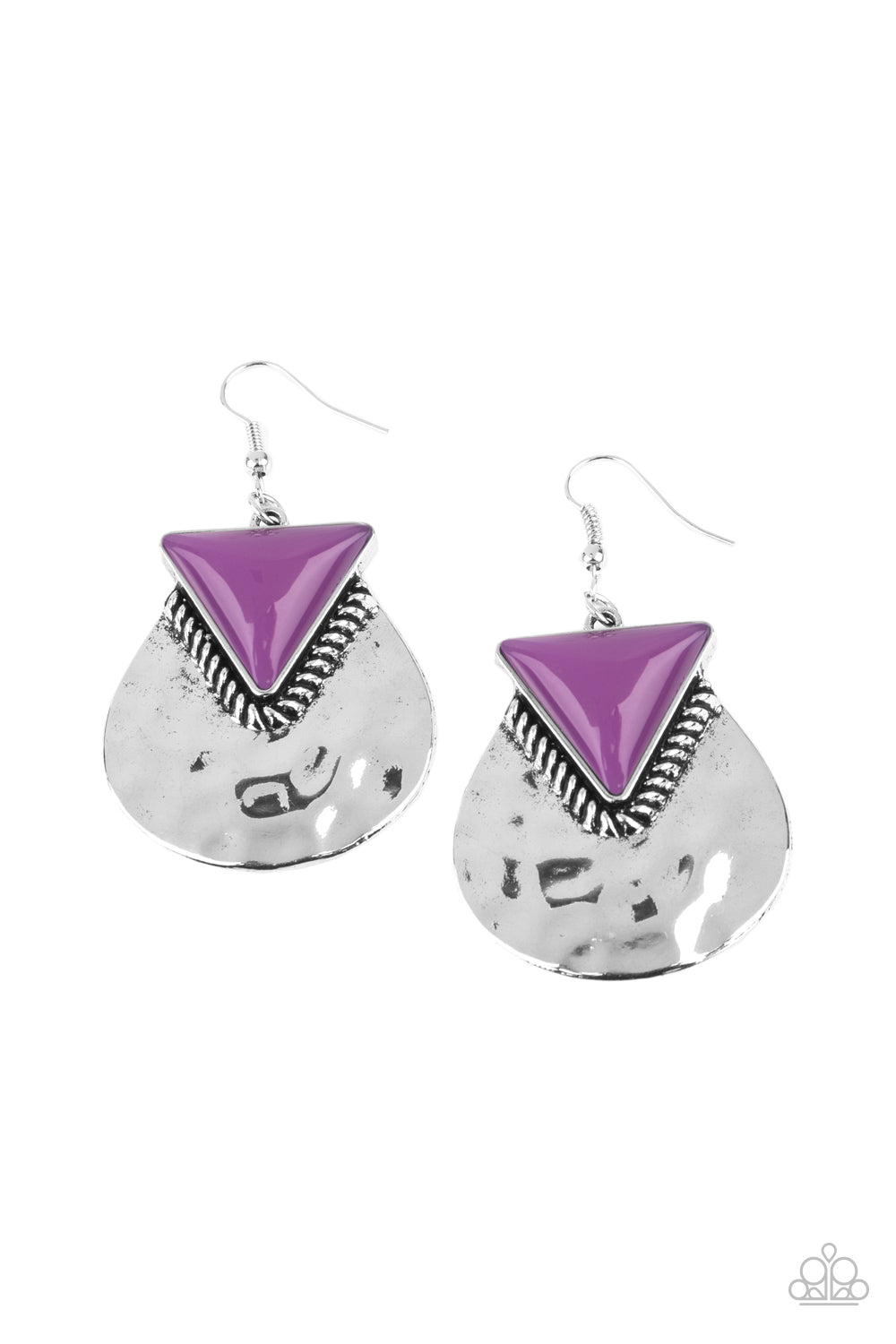 Road Trip Treasure - Purple Earrings Paparazzi Accessories