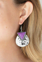 Load image into Gallery viewer, Road Trip Treasure - Purple Earrings Paparazzi Accessories