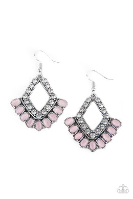 Just BEAM Happy - Pink Earrings Paparazzi Accessories
