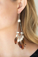 Load image into Gallery viewer, Haute Hawk White Earrings Paparazzi Accessories