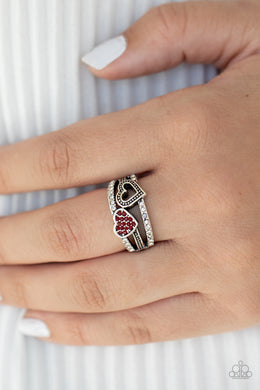 You Make My Heart BLING - Red Ring Paparazzi Accessories