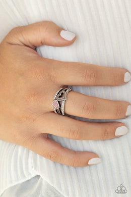 You Make My Heart BLING - Pink Ring Paparazzi Accessories
