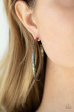 Load image into Gallery viewer, Rustic Radius Brass Earring Paparazzi Accessories