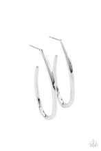Load image into Gallery viewer, Totally Hooked - Silver Hoop Earrings Paparazzi Accessories